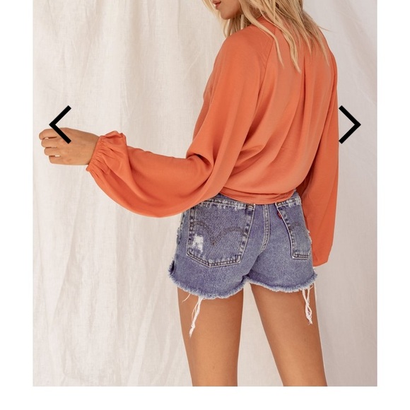 SOLD 12th tribe Wrap Top - Picture 3 of 4